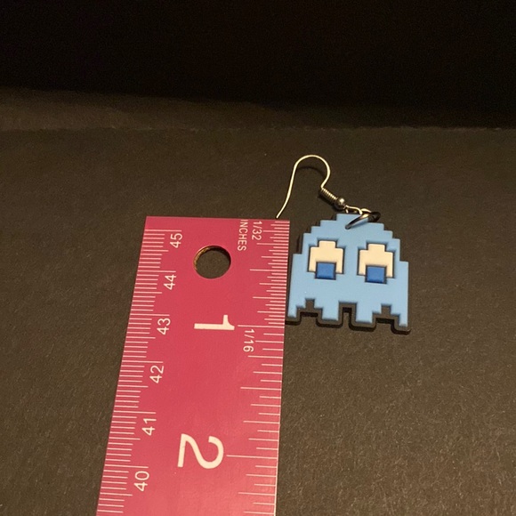 SALE NTW PAC-MAN Pink Ghost Earring - Picture 3 of 3